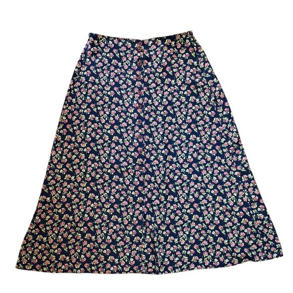 Vintage Pink and Blue Maxi Skirt A-Line Cocktail - Picture 7 of 11